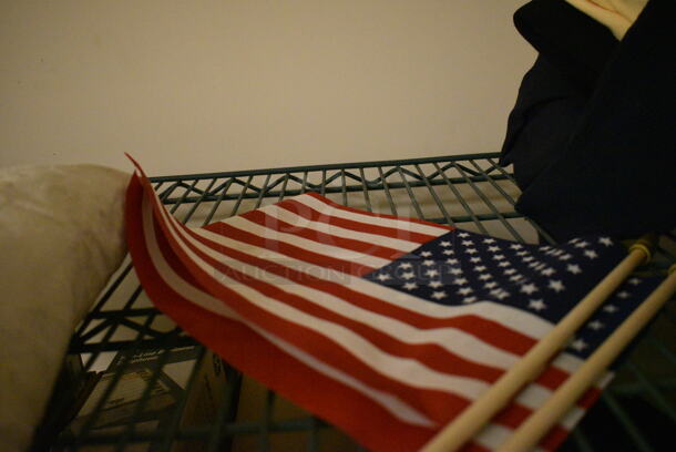 ALL ONE MONEY! Tier Lot of Various Items Including American Flags, Custom Tailored Dress Shirts, F&M Towel, Sweaters, and WAP SQ 400 Filters  - Image 6 of 10