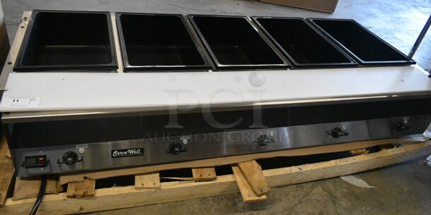 BRAND NEW SCRATCH AND DENT! Vollrath 38119 Stainless Steel Commercial Electric Powered 5 Bay Steam Table. No Legs. 208-240 Volts, 1 Phase.  - Image 2 of 7