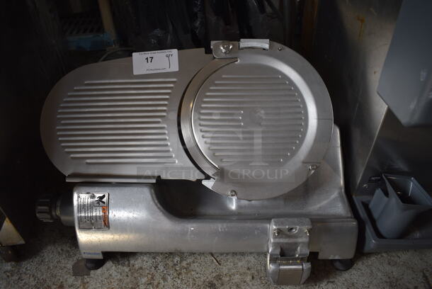 Hobart Model 2612 Stainless Steel Commercial Countertop Meat Slicer. Does Not Have Arm or Carriage. 120 Volts, 1 Phase. 26.5x16x15. Tested and Working!