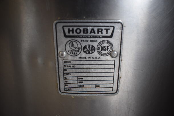 Hobart 6460-T Metal Commercial Floor Style Potato Peeler on Stand. 200-30 Volts, 1 Phase. 21x28x55 - Image 7 of 8