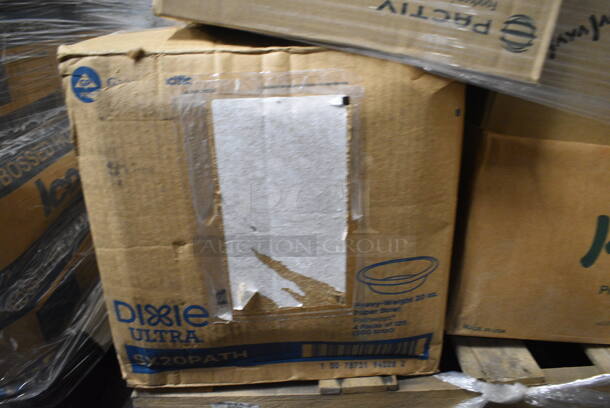 PALLET LOT of 26 BRAND NEW Boxes of Various Items Including Dart 32AJ20 32 oz. White Customizable Foam Travel Cup - 400/Case, Karat KE/BHC96-10 Hinged Containers, 4J6 Dart 4 oz. White Customizable Foam Food Container - 1000/Case, Dart Paper Food Containers, Plastic Cups, Dixie Ultra Bowls, Java Jacket Hot Cup Sleeves, Dart 20HDLC Clear High Dome Lid with No Hole - 1000/Case. 26 Times Your Bid! - Image 10 of 12