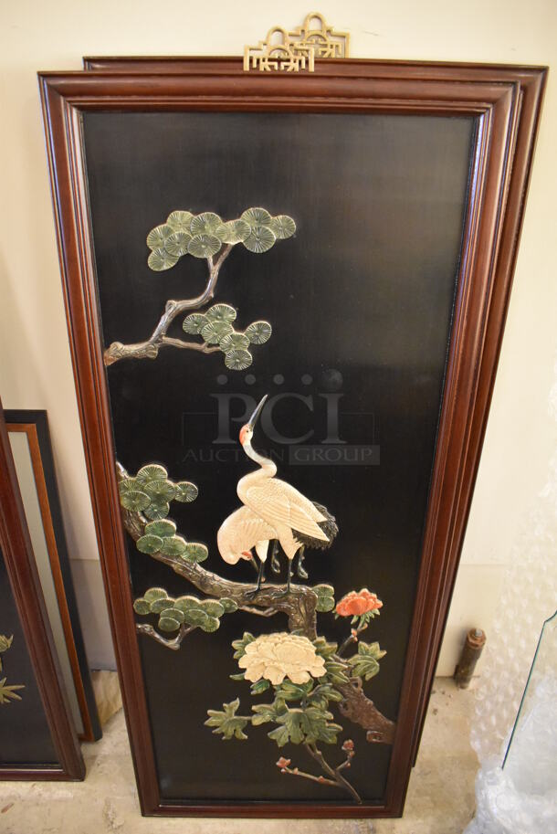 Framed Picture of Birds in Asian Style. Goes GREAT w/ Lots 25, 27-28!
