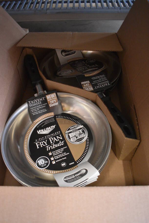 6 BRAND NEW IN BOX! Vollrath Metal Skillets. 18.5x10.5x2. 6 Times Your Bid!