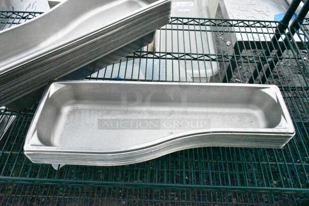 Green Finish 5 Tier Wire Shelving Unit on Commercial Casters w/ Contents Including Stainless Steel Drop In Bins, China Cap Strainer and Ice Bucket. BUYER MUST DISMANTLE. PCI CANNOT DISMANTLE FOR SHIPPING. PLEASE CONSIDER FREIGHT CHARGES.  - Image 8 of 12