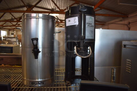 2 Various Beverage Holder Dispenser. Missing 1 Lid. Includes 10x13x23. 2 Times Your Bid! 