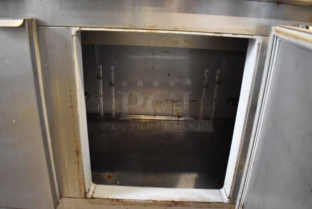 Kairak KBP-91S Stainless Steel Commercial Pizza Prep Table on Commercial Casters. 115 Volts, 1 Phase. 91x34x35.5. Tested and Working! - Image 6 of 8