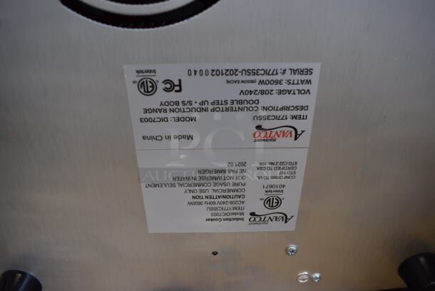 BRAND NEW IN BOX! Avantco DIC7003 Stainless Steel Commercial Countertop Step-Up 2 Burner Induction Range. 208-240 Volts, 1 Phase. 13.5x30x6. Tested and Working! - Image 6 of 7