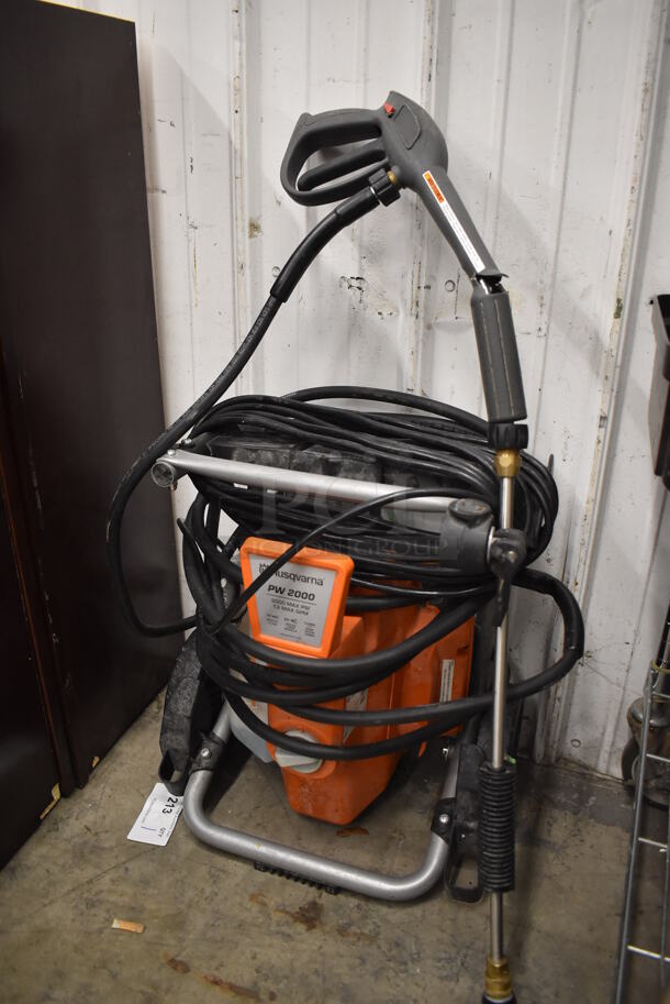 Husqvarna PW 2000 Metal Floor Style Electric Powered Pressure Washer. 120 Volts, 1 Phase. 17x12x21 - Image 3 of 5