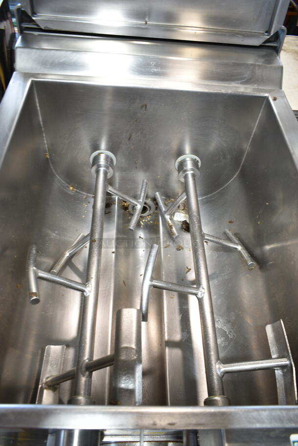 Biro 8325 Stainless Steel Commercial Floor Style Meat Mixer Grinder on Commercial Casters. 230 Volts.  - Image 3 of 5