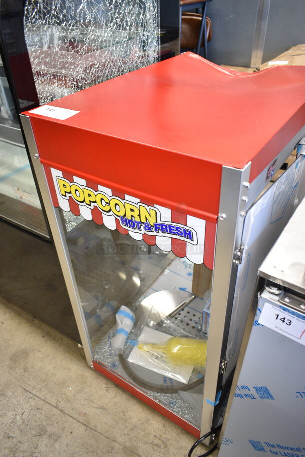 BRAND NEW SCRATCH AND DENT! Paragon TP-16 1116810 1116810 Classic Pop 16 oz. Popcorn Machine. See Pictures for Glass Damage. 120 Volts, 1 Phase. Cannot Test Due To Plug Style - Image 3 of 12