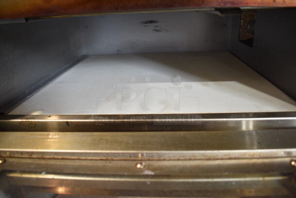 2023 Crosson CPO-320 Stainless Steel Commercial Countertop Electric Powered 2 Deck Pizza Oven w/ Cooking Stones. 1 Stone Broken. 120 Volts, 1 Phase. Tested and Bottom Unit Is Working But Top Unit Does Not Get Warm - Image 6 of 7