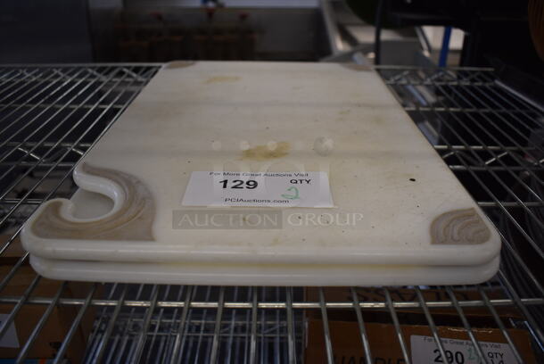 2 San Jamar White Cutting Boards. 12x18x0.5. 2 Times Your Bid!