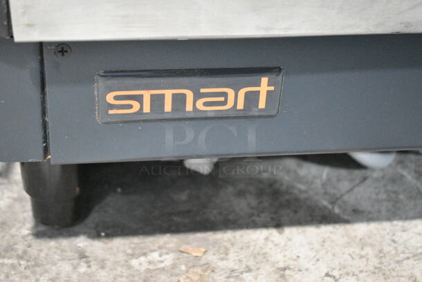 Smart Stainless Steel Commercial Countertop 2 Group Espresso Machine w/ 1 Portafilter and Steam Wand.  - Image 2 of 11