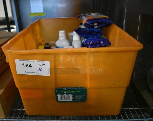 ALL ONE MONEY! Lot of Various Items Including Drug Test, Diapers and Baby Powder in Orange Bin! - Image 4 of 5