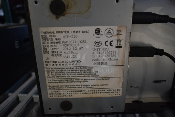 FEC DTP-220 Thermal Receipt Printer. - Image 7 of 8
