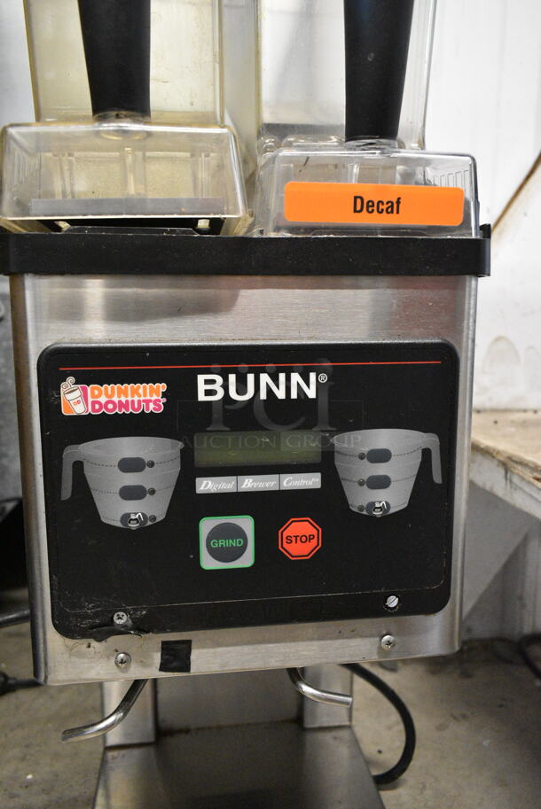 Bunn MHG Stainless Steel Commercial Countertop 2 Hopper Coffee Bean Grinder. 120 Volts, 1 Phase. Tested and Working! - Image 4 of 9