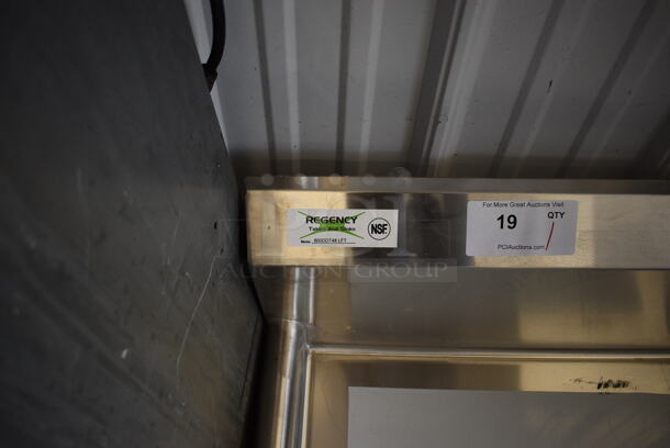 Regency Stainless Steel Commercial Single Bay Sink w/ Left Side Drainboard. No Legs. 48x31x16. Bay 20x20x6. Drainboard 20x26x2 - Image 4 of 5