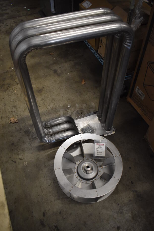 Box of Blodgett Parts Including 54791 Burner and 55303 Blower Wheel Key. - Image 4 of 9