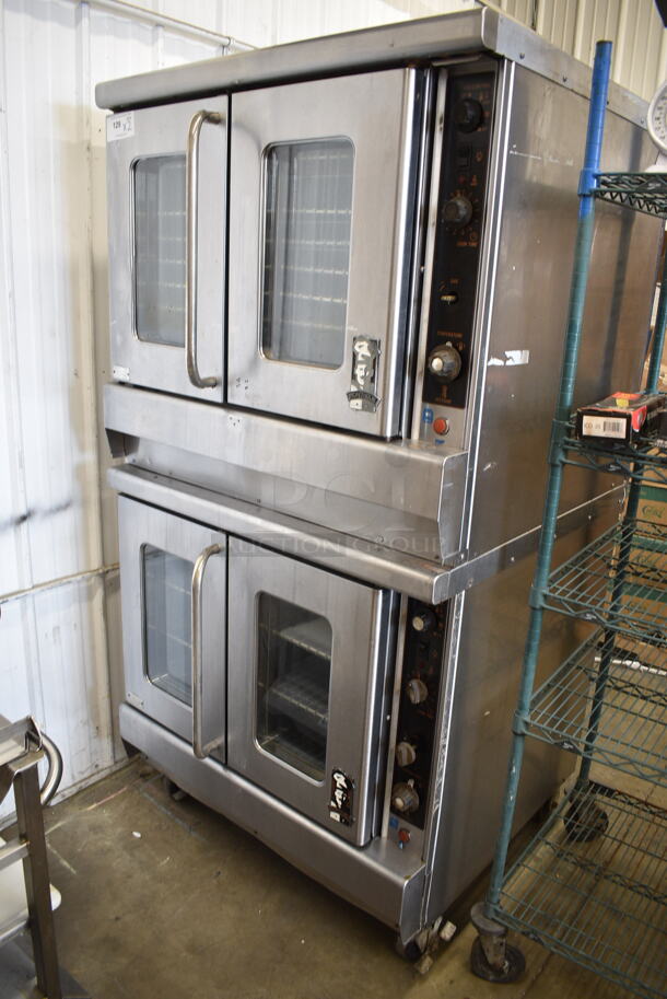 2 Montague Stainless Steel Commercial Natural Gas Powered Full Size Convection Oven w/ View Through Doors, Metal Oven Racks and Thermostatic Controls on Commercial Casters. 2 Times Your Bid! - Image 1 of 8