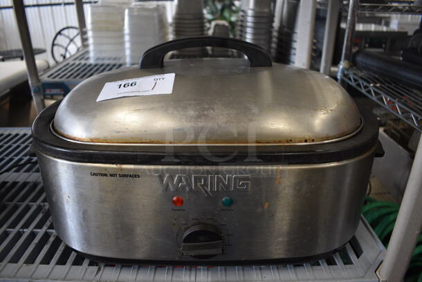 Waring Metal Countertop Roaster w/ Lid. 24x15x13