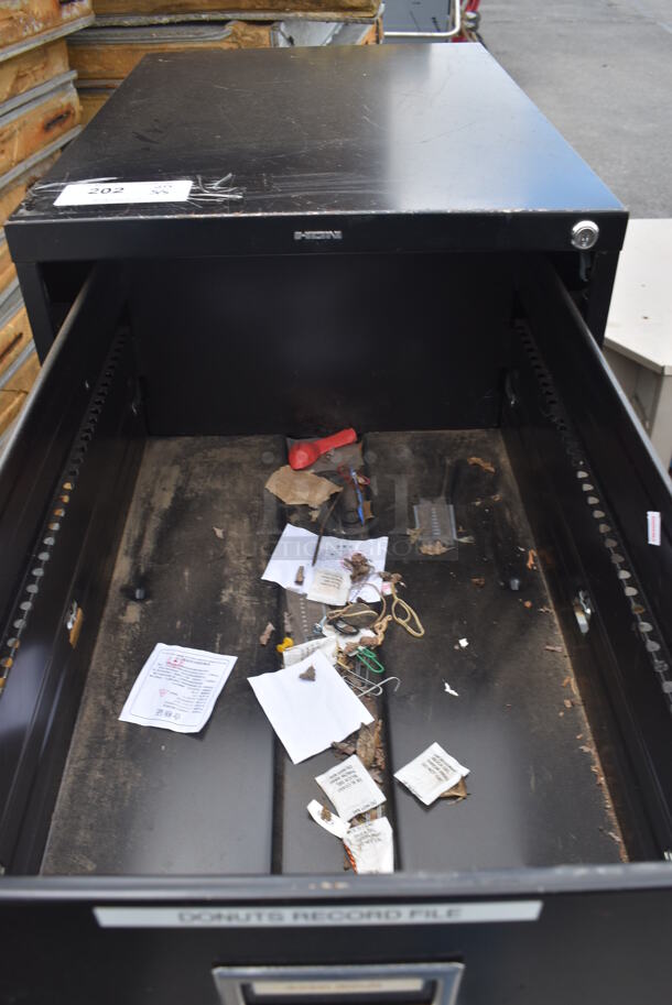 Hon Black Metal 4 Drawer Filing Cabinet. - Image 4 of 6
