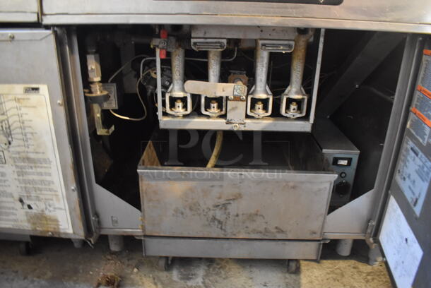 2013 Pitco Frialator DD 24R UFM Stainless Steel Commercial Natural Gas Powered Donut Fryer w/ Grease Trap. 72,000 BTU. 29x43x56 - Image 8 of 8