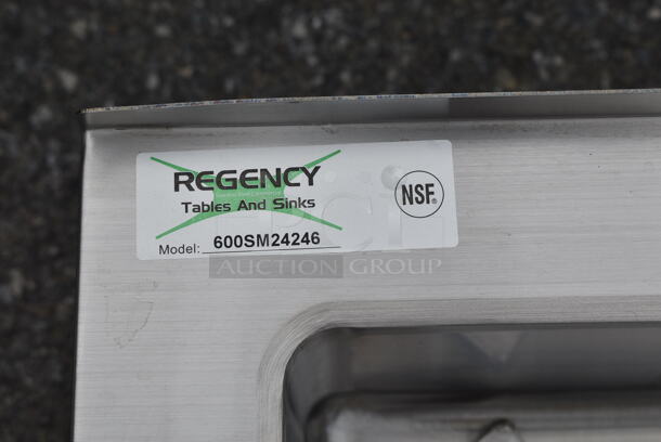 BRAND NEW SCRATCH AND DENT! Regency 600SM24246 29" 16-Gauge Stainless Steel One Compartment Floor Mop Sink - 24" x 24" x 6" Bowl - Image 5 of 5