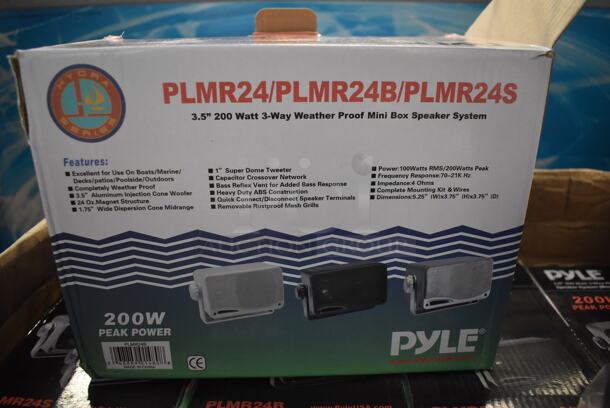 8 BRAND NEW IN BOX! Sets of 2 Pyle PLMR24B 3 Way Mini Box Speakers. 6x3.5x3.5. 8 Times Your Bid! - Image 4 of 7