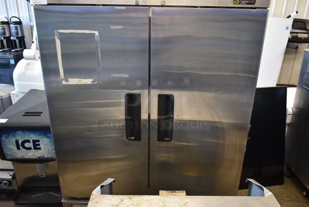 Blue Air BASR2 Stainless Steel Commercial 2 Door Reach In Cooler w/ Poly Coated Racks. 115 Volts, 1 Phase. Tested and Working! - Image 3 of 7