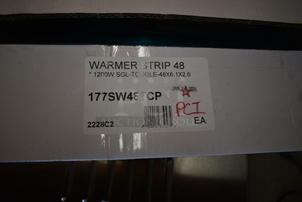 BRAND NEW SCRATCH AND DENT! Avantco 177SW48T 48" High Wattage Strip Warmer with On/Off Toggle Controls. 120 Volts, 1 Phase.  - Image 6 of 6