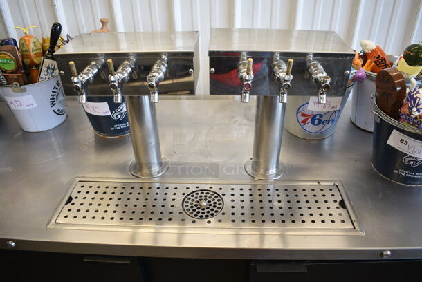 Micro Matic MDD-68 Metal Commercial Direct Draw Kegerator w/ Two 3 Tap Towers and Couplers. Goes GREAT w/ Lots 82 and 83! 115 Volts, 1 Phase. Tested and Working! - Image 3 of 6