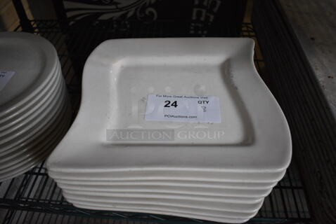 8 White Ceramic Plates. 10x10x1. 8 Times Your Bid!