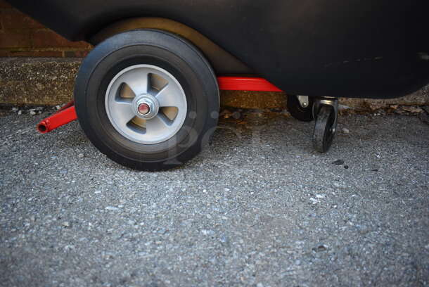 BRAND NEW! Rubbermaid Black Poly Bin on Casters. 56x28x37 - Image 6 of 8