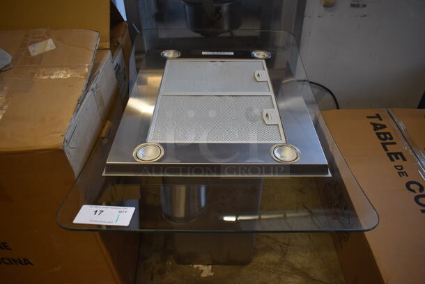 BRAND NEW SCRATCH AND DENT! Hafele Stainless Steel Island Range Hood. 120 Volts, 1 Phase. 23.5x35.5x25