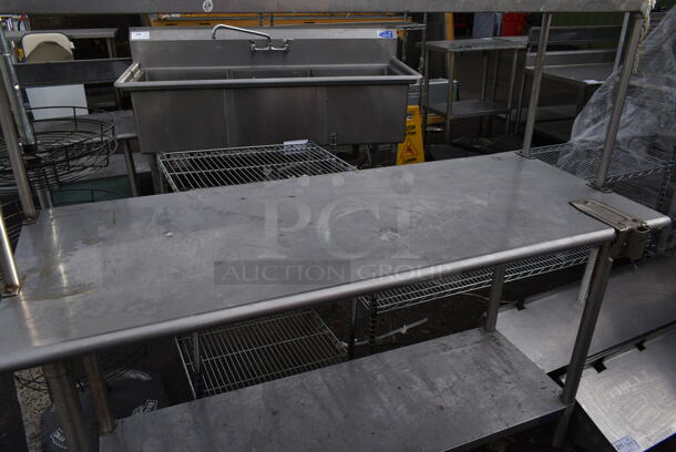 Stainless Steel Table w/ Under Shelf and 2 Tier Over Shelf. - Image 2 of 4