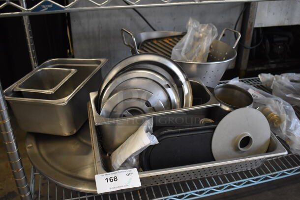 ALL ONE MONEY! Lot of Various Metal Pieces Including Lids, Drop In Bins and Lid - Image 2 of 6