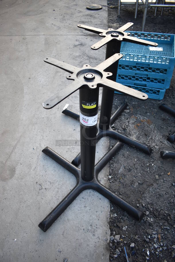 2 Black Metal Table Bases. 30x30x28. 2 Times Your Bid! - Image 1 of 3