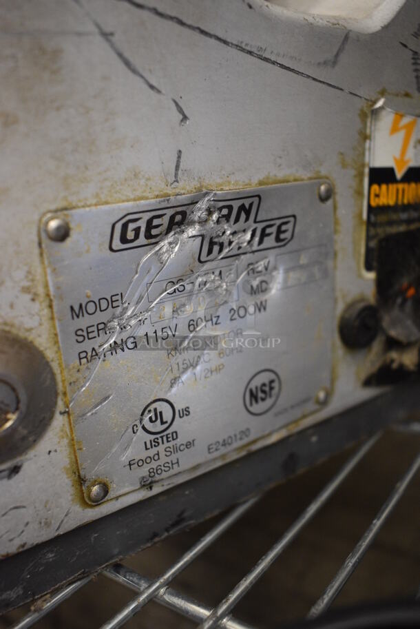 German Knife GS-72M Stainless Steel Commercial Countertop Meat Slicer w/ Blade Sharpener. 115 Volts, 1 Phase. 27x21x20. Tested and Working! - Image 2 of 6