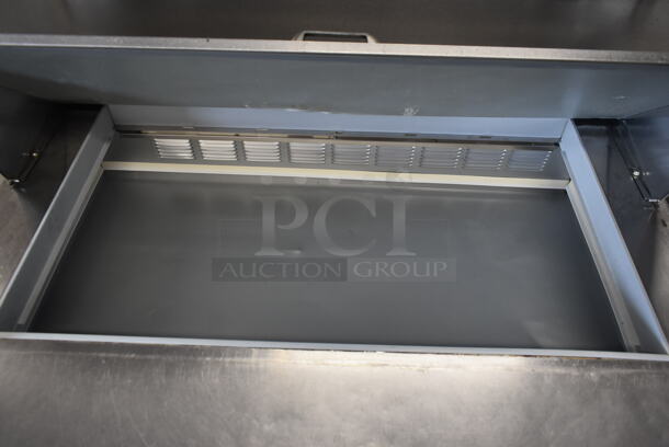 Beverage Air SPED48-18M-2 Stainless Steel Commercial Sandwich Salad Prep Table Bain Marie Mega Top w/ 2 Drawers and Door on Commercial Casters. 115 Volts, 1 Phase. Tested and Powers On But Does Not Get Cold - Image 4 of 7