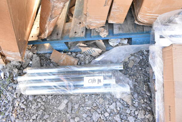 5 BRAND NEW SCRATCH AND DENT! Items Including 3 Box 164TCOLROD37 TABLE BASE COLUMN CAST IRON LINE BAR HT 3", Metal Legs, 164TB5222 Table Base. 5 Times Your Bid! May Be Missing Pieces.  - Image 6 of 7