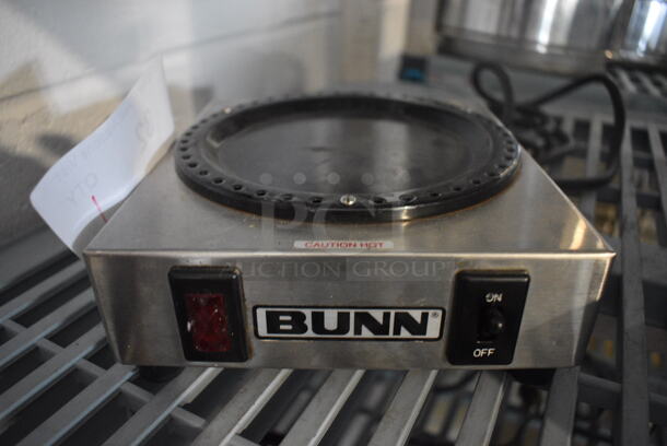 Bunn Model WX1 Stainless Steel Commercial Countertop Single Burner Coffee Pot Warmer. 120 Volts, 1 Phase. 6.5x7x2.5. Tested and Working!
