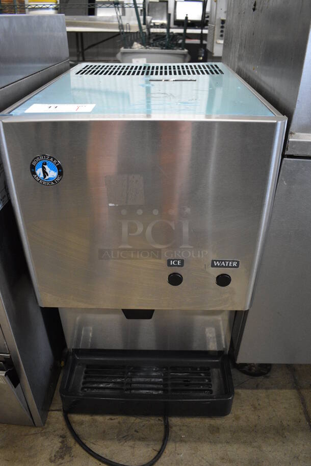 Hoshizaki Model DCM-270BAH Stainless Steel Commercial Countertop Ice Machine w/ Ice and Water Dispenser. 115-120 Volts, 1 Phase. 17x24x28