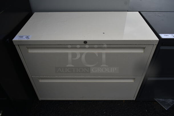 Metal 2 Drawer Filing Cabinet. - Image 1 of 3