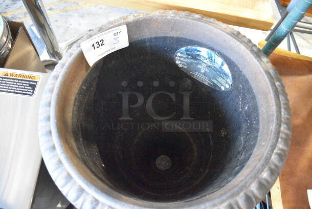3 Gray Planters. 17x17x19. 3 Times Your Bid! - Image 3 of 3