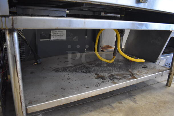 Imperial Stainless Steel Commercial Countertop Natural Gas Powered Flat Top Griddle on Stainless Steel Equipment Stand w/ Under Shelf. 48x31x31 - Image 5 of 6