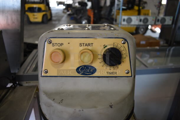 Globe SP 30 Metal Commercial Floor Style 30 Quart Planetary Dough Mixer w/ Metal Mixing Bowl, Dough Hook and Pelican Head Attachment. 115 Volts, 1 Phase. Tested and Does Not Power On - Image 2 of 11