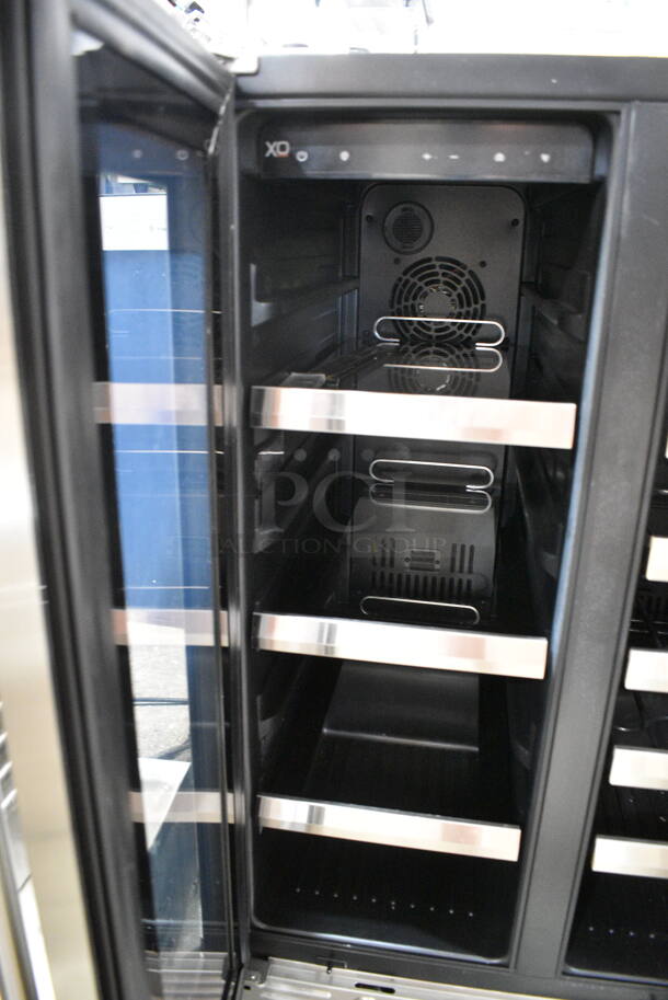 Stainless Steel 2 Door Mini Wine Chiller Merchandiser. Tested and Powers On But Does Not Get Cold
 - Image 3 of 8