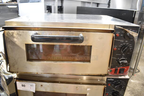 2023 Crosson CPO-160 Stainless Steel Commercial Countertop Electric Powered Pizza Oven w/ Cooking Stone. 120 Volts, 1 Phase. Tested and Working! - Image 1 of 6