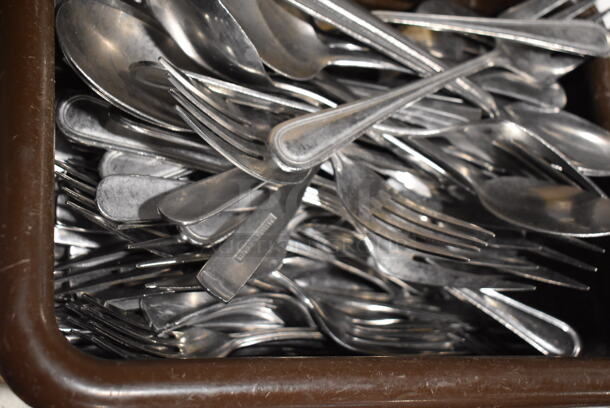 ALL ONE MONEY! Lot of 3 Bins of Various Silverware and Utensils. - Image 4 of 6