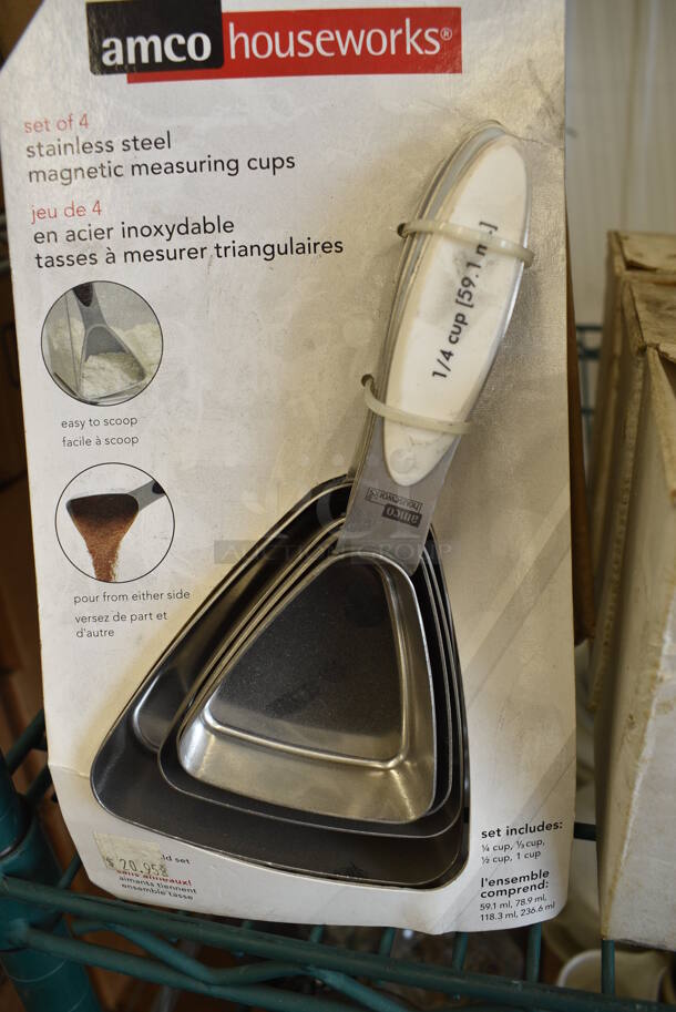 ALL ONE MONEY! Lot of 8 BRAND NEW! Amco Stainless Steel Measuring Cup Sets - Image 2 of 3